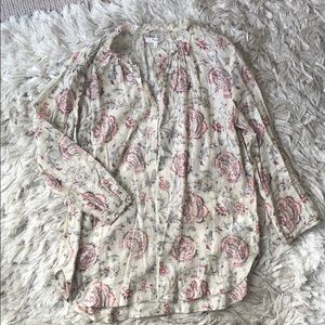 Madewell patterned peasant blouse